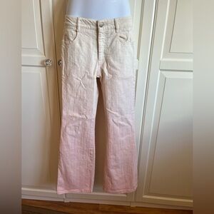 STELLA MCCARTNEY 2012
Made in Italy Ombré White Orange Kick Flare Jeans Size 28